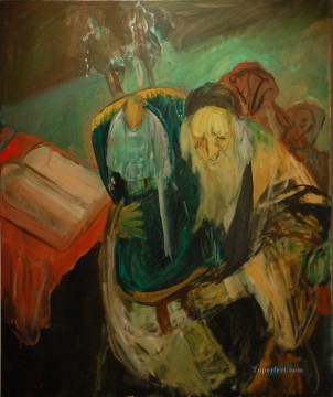 150の主題の芸術作品 Painting - ユダヤ教の律法を持つラビ